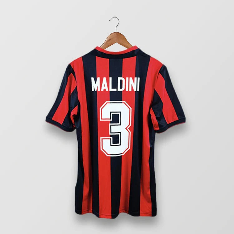 AC Milan 1991/92 Home - Retro Football Shirt - Maldini 3